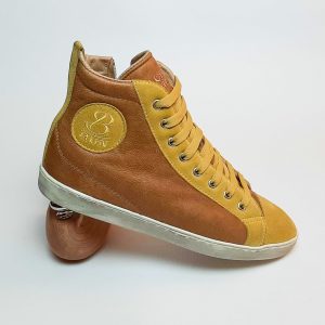 Sneakers-FRENCHSHOES-Brown-&-Yellow-By-Blackrun-vu-latéral-gauche
